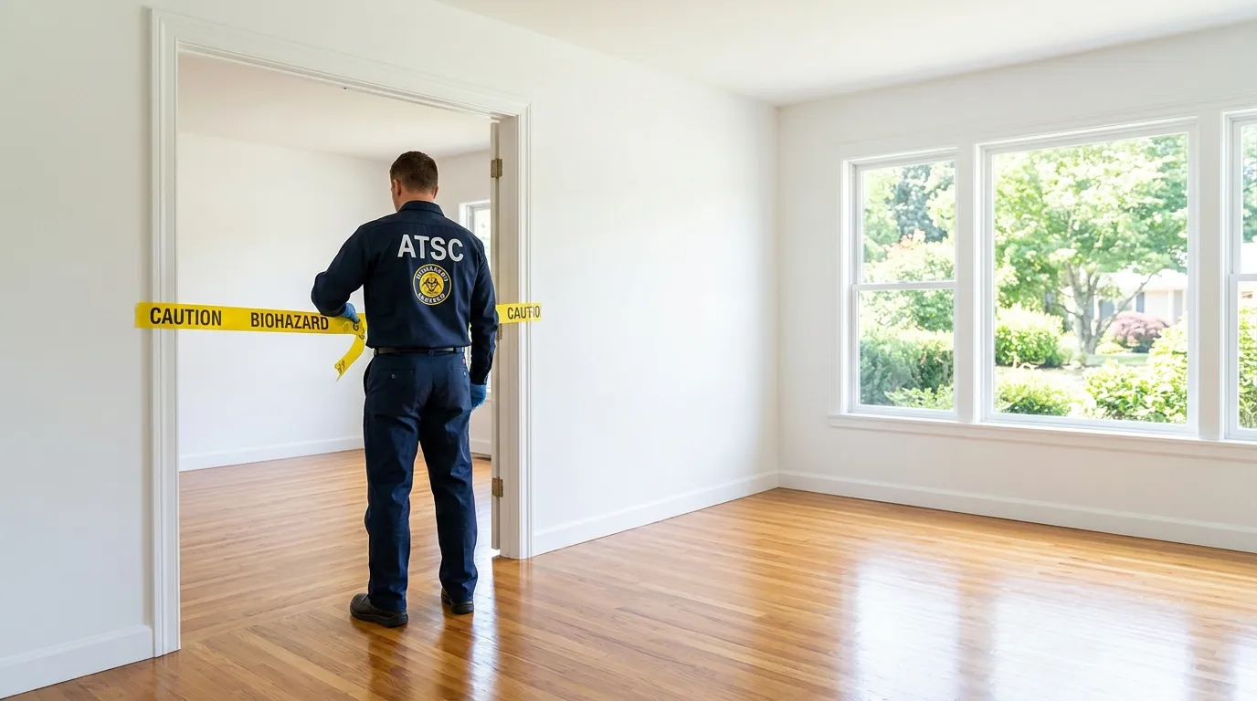 Certified biohazard cleanup crew performing Decomposition Cleanup in Studio City