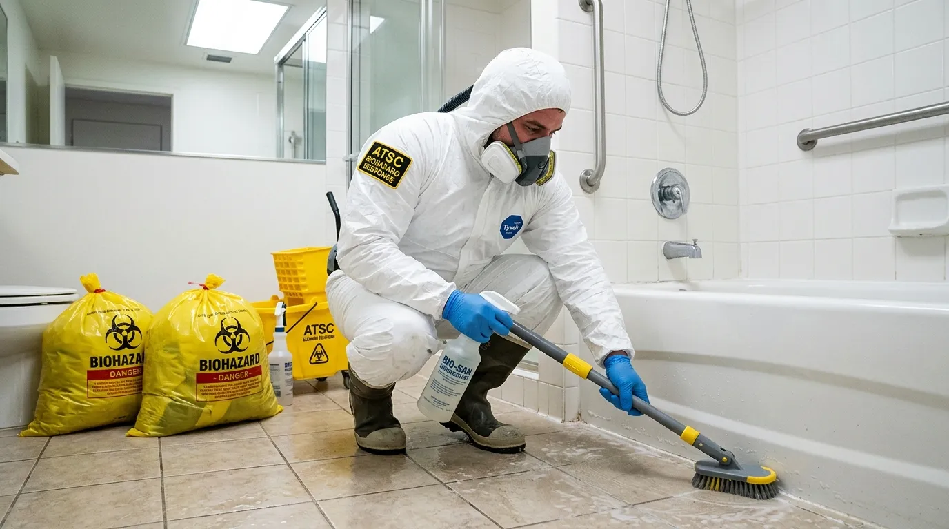 Decontamination equipment deployed for Blood Cleanup in Studio City